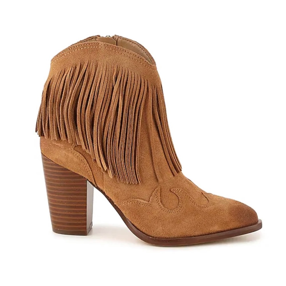 Sam Edelman Benjie Camel Western Ankle Bootie